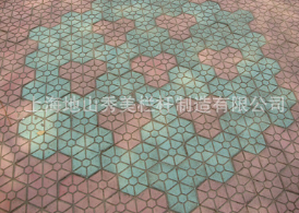 厂家供应 六变形地板砖 优质彩色透水地面砖批发