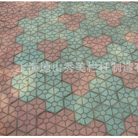 厂家供应 六变形地板砖 优质彩色透水地面砖批发