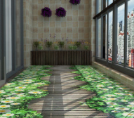 客厅浴室卫生间地砖瓷砖3d立体地板砖防滑阳台过道走廊微晶石地画