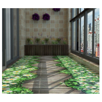 客厅浴室卫生间地砖瓷砖3d立体地板砖防滑阳台过道走廊微晶石地画