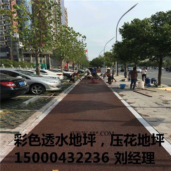 上海轩景供应透水混凝土/透水地坪/透水路面全国直销   水泥彩色透水混凝土